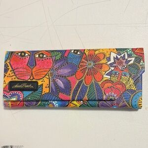 Laurel Burch Red and Purple Artistic Eyeglass Sunglasses Case